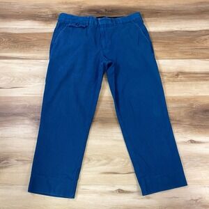 Mr Turk Corduroy Trousers Mens 31 x 24 Slim Straight Blue Modern Casual